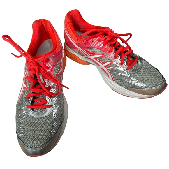 Asics Womens Gel Flux 4 Running Shoe Metallic and Orange Size 9.5 - Picture 1 of 8